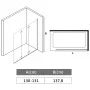 Folding shower screen with 3 panels ESG 130x138 cm by vidaXL, shower doors - Ref: Foro24-144679, Price: 149,68 €, Discount: %