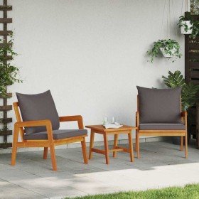 Conjunto bistro con cojín 3 pcs Marrón 59.5 x 65 x 72 cm en Sofás de exterior | Comprar online en Foru.es