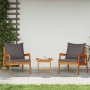 Conjunto bistro con cojín 3 pcs Marrón 59.5 x 65 x 72 cm en Sofás de exterior | Comprar online en Foru.es