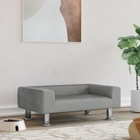 Cama para perros de terciopelo gris claro 70x45x26,5 cm de vidaXL, Camas para perros - Ref: Foro24-171919, Precio: 64,18 €, D...