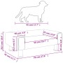 Cama para perros de terciopelo gris claro 70x45x26,5 cm de vidaXL, Camas para perros - Ref: Foro24-171919, Precio: 65,00 €, D...