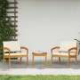Silla de Jardín 2 pcs Aceite Natural Madera de Acacia Sólida en Sofás de exterior | Comprar online en Foru.es