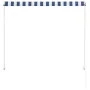 Toldo retráctil 150x150 cm azul y blanco de vidaXL, Toldos - Ref: Foro24-143746, Precio: 41,41 €, Descuento: %