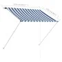 Toldo retráctil 150x150 cm azul y blanco de vidaXL, Toldos - Ref: Foro24-143746, Precio: 41,41 €, Descuento: %