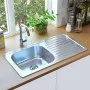 Küchenspüle mit Edelstahlsieb und Siphon von vidaXL, Sinkt - Ref: Foro24-145073, Preis: 107,04 €, Rabatt: %
