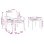 Conjunto bistro 3 pcs Marrón 59,5 x 70,5 x 72,5 cm Poliéster en Sofás de exterior | Comprar online en Foru.es