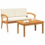 Conjunto bistro 2 pcs Aceite Natural Madera de Acacia Sólida en Sofás de exterior | Comprar online en Foru.es