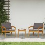 Conjunto bistro 3 pcs Marrón 59,5 x 70,5 x 72,5 cm Poliéster en Sofás de exterior | Comprar online en Foru.es