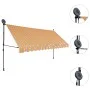 Toldo retráctil manual con LED amarillo y azul 400 cm de vidaXL, Toldos - Ref: Foro24-145854, Precio: 104,67 €, Descuento: %
