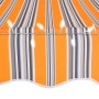 Toldo retráctil manual con LED amarillo y azul 400 cm de vidaXL, Toldos - Ref: Foro24-145854, Precio: 106,40 €, Descuento: %