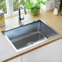 Fregadero de cocina hecho a mano acero inoxidable de vidaXL, Fregaderos - Ref: Foro24-145078, Precio: 77,54 €, Descuento: %