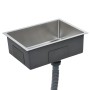 Fregadero de cocina hecho a mano acero inoxidable de vidaXL, Fregaderos - Ref: Foro24-145078, Precio: 77,54 €, Descuento: %
