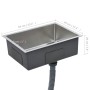 Fregadero de cocina hecho a mano acero inoxidable de vidaXL, Fregaderos - Ref: Foro24-145078, Precio: 77,54 €, Descuento: %