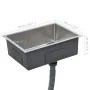 Fregadero de cocina hecho a mano acero inoxidable de vidaXL, Fregaderos - Ref: Foro24-145078, Precio: 87,05 €, Descuento: %