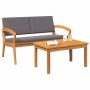 Conjunto bistro 2 pcs Aceite Natural Madera de Acacia Sólida en Sofás de exterior | Comprar online en Foru.es