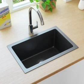 Handgefertigte Küchenspüle aus schwarzem Edelstahl von vidaXL, Sinkt - Ref: Foro24-145082, Preis: 102,66 €, Rabatt: %