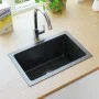 Handgefertigte Küchenspüle aus schwarzem Edelstahl von vidaXL, Sinkt - Ref: Foro24-145082, Preis: 102,66 €, Rabatt: %