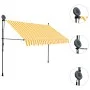 Toldo manual retráctil con LED blanco y naranja 250 cm de vidaXL, Toldos - Ref: Foro24-145858, Precio: 86,26 €, Descuento: %