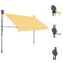 Toldo manual retráctil con LED blanco y naranja 300 cm de vidaXL, Toldos - Ref: Foro24-145859, Precio: 79,11 €, Descuento: %