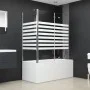 Gestreifte Badezimmertrennwand aus gehärtetem Glas, 120 x 68 x 130 cm von vidaXL, Duschtüren - Ref: Foro24-146226, Preis: 231...