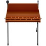 Toldo manual retráctil con LED naranja y marrón 150 cm de vidaXL, Toldos - Ref: Foro24-145877, Precio: 72,64 €, Descuento: %