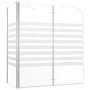 Gestreifte Badezimmertrennwand aus gehärtetem Glas, 120 x 68 x 130 cm von vidaXL, Duschtüren - Ref: Foro24-146226, Preis: 231...