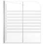 Mampara de baño vidrio templado a rayas 120x68x130 cm de vidaXL, Puertas de ducha - Ref: Foro24-146226, Precio: 231,57 €, Des...