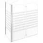 Gestreifte Badezimmertrennwand aus gehärtetem Glas, 120 x 68 x 130 cm von vidaXL, Duschtüren - Ref: Foro24-146226, Preis: 231...