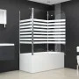 Gestreifte Badezimmertrennwand aus gehärtetem Glas, 120 x 68 x 130 cm von vidaXL, Duschtüren - Ref: Foro24-146226, Preis: 231...