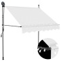 Toldo manual retráctil con LED crema 200 cm de vidaXL, Toldos - Ref: Foro24-145871, Precio: 79,10 €, Descuento: %