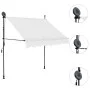 Toldo manual retráctil con LED crema 200 cm de vidaXL, Toldos - Ref: Foro24-145871, Precio: 77,48 €, Descuento: %
