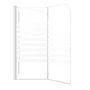Gestreifte Badezimmertrennwand aus gehärtetem Glas, 120 x 68 x 130 cm von vidaXL, Duschtüren - Ref: Foro24-146226, Preis: 231...
