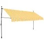 Toldo manual retráctil con LED blanco y naranja 400 cm de vidaXL, Toldos - Ref: Foro24-145861, Precio: 110,40 €, Descuento: %