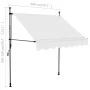 Toldo manual retráctil con LED crema 200 cm de vidaXL, Toldos - Ref: Foro24-145871, Precio: 77,48 €, Descuento: %