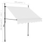 Toldo manual retráctil con LED crema 200 cm de vidaXL, Toldos - Ref: Foro24-145871, Precio: 79,10 €, Descuento: %