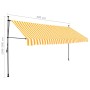 Toldo manual retráctil con LED blanco y naranja 400 cm de vidaXL, Toldos - Ref: Foro24-145861, Precio: 112,03 €, Descuento: %