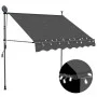 Toldo manual retráctil con LED gris antracita 150 cm de vidaXL, Toldos - Ref: Foro24-145863, Precio: 74,56 €, Descuento: %