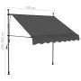 Toldo manual retráctil con LED gris antracita 150 cm de vidaXL, Toldos - Ref: Foro24-145863, Precio: 74,56 €, Descuento: %