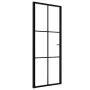 Innentür ESG-Glas und schwarzes Aluminium 76x201,5 cm von vidaXL, Türen für zu Hause - Ref: Foro24-151202, Preis: 233,66 €, R...