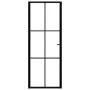 Innentür ESG-Glas und schwarzes Aluminium 76x201,5 cm von vidaXL, Türen für zu Hause - Ref: Foro24-151202, Preis: 233,66 €, R...