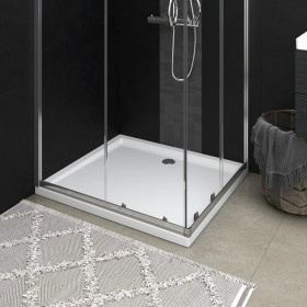 Plato de ducha rectangular blanco ABS 80x90 cm de vidaXL, Platos de ducha - Ref: Foro24-148908, Precio: 120,93 €, Descuento: %