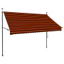 Toldo manual retráctil con LED naranja y marrón 250 cm de vidaXL, Toldos - Ref: Foro24-145879, Precio: 74,52 €, Descuento: %