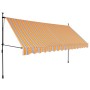 Toldo retráctil manual con LED amarillo y azul 350 cm de vidaXL, Toldos - Ref: Foro24-145853, Precio: 105,37 €, Descuento: %