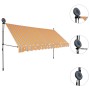 Toldo retráctil manual con LED amarillo y azul 350 cm de vidaXL, Toldos - Ref: Foro24-145853, Precio: 105,37 €, Descuento: %