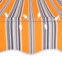 Toldo retráctil manual con LED amarillo y azul 350 cm de vidaXL, Toldos - Ref: Foro24-145853, Precio: 105,37 €, Descuento: %