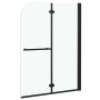 Mampara de ducha plegable 2 paneles ESG negro 95x140 cm de vidaXL, Puertas de ducha - Ref: Foro24-147193, Precio: 128,08 €, D...