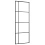 Puerta corredera ESG vidrio y aluminio negra 76x205cm de vidaXL, Puertas para el hogar - Ref: Foro24-151678, Precio: 152,25 €...