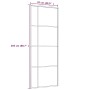 Puerta corredera ESG vidrio y aluminio negra 76x205cm de vidaXL, Puertas para el hogar - Ref: Foro24-151678, Precio: 152,25 €...