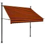 Toldo manual retráctil con LED naranja y marrón 200 cm de vidaXL, Toldos - Ref: Foro24-145878, Precio: 103,30 €, Descuento: %