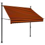 Toldo manual retráctil con LED naranja y marrón 200 cm de vidaXL, Toldos - Ref: Foro24-145878, Precio: 105,48 €, Descuento: %
